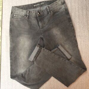 Michael Kors Grey skinny jeans w/lace size 4